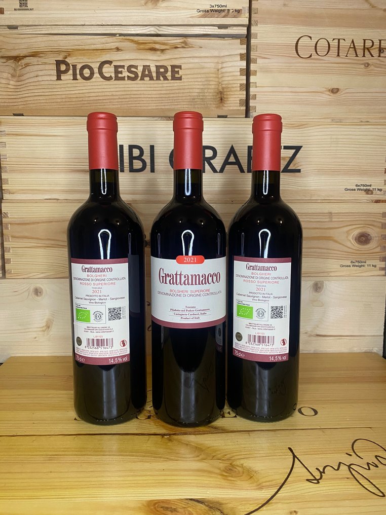 2021 Grattamacco - Bolgheri Superiore - 3 Bottles (0.75L) #2.1