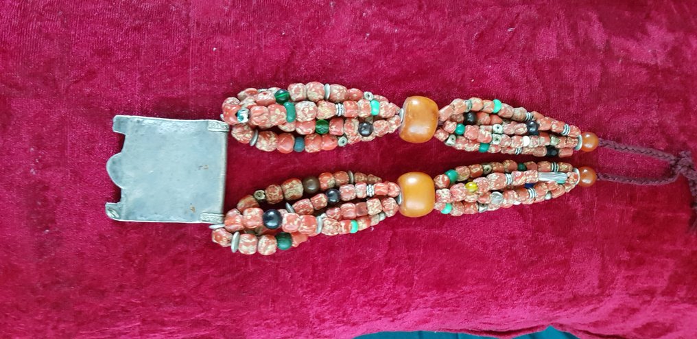 Κολιέ σε vintage φυλετικό Berber στυλ. - Ασημί, κολλάρο - Μαρόκο - Late 20th century #4.3