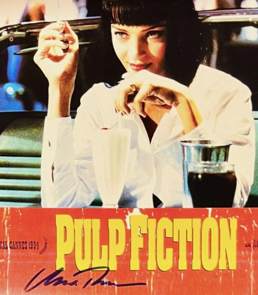 Pulp Fiction - Uma Thurman - 28x35 cm Photo Signed in Person - BECKETT COA #1.0