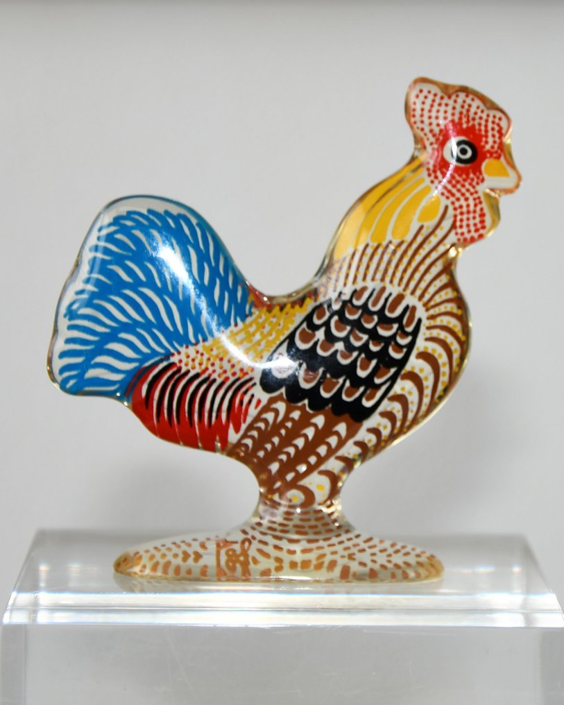 Abraham Palatnik (1928-2020) - Sculpture, Rooster - 8 cm - Resin/polyester, Lucite #1.1