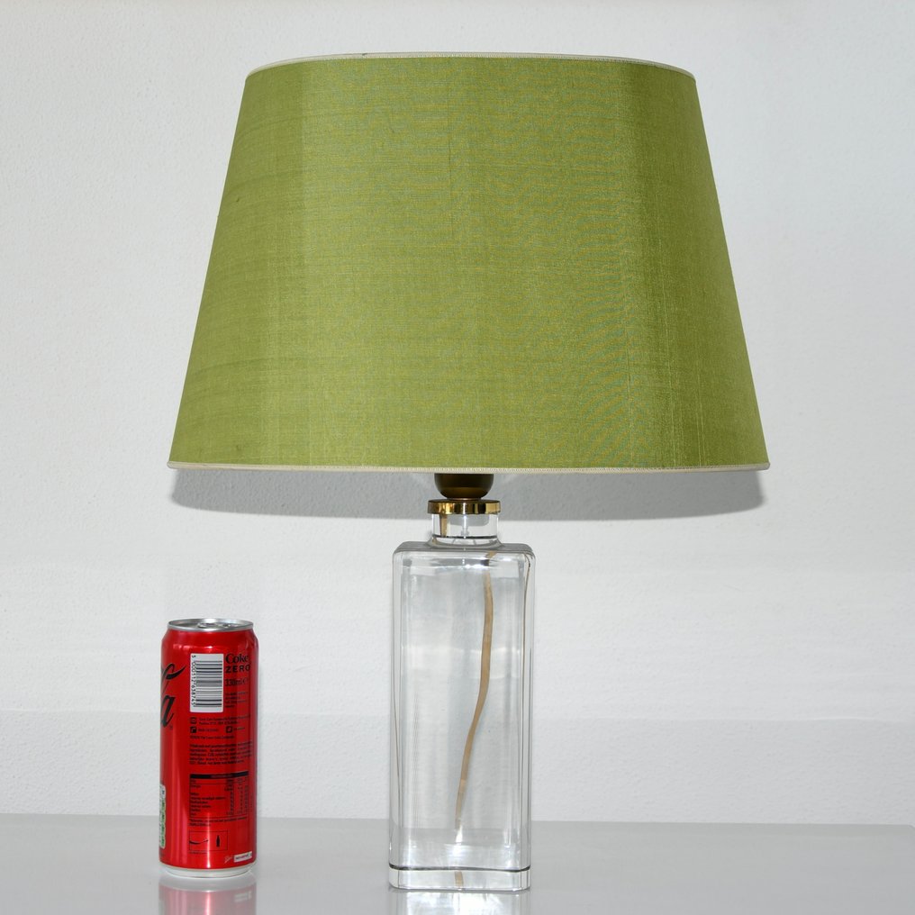 Kosta Sweden - Gustav Leek - Table lamp - H 46.5 cm - 4.1 kg - Brass, Crystal, Glass, Textile - Massive crystal glass #2.1