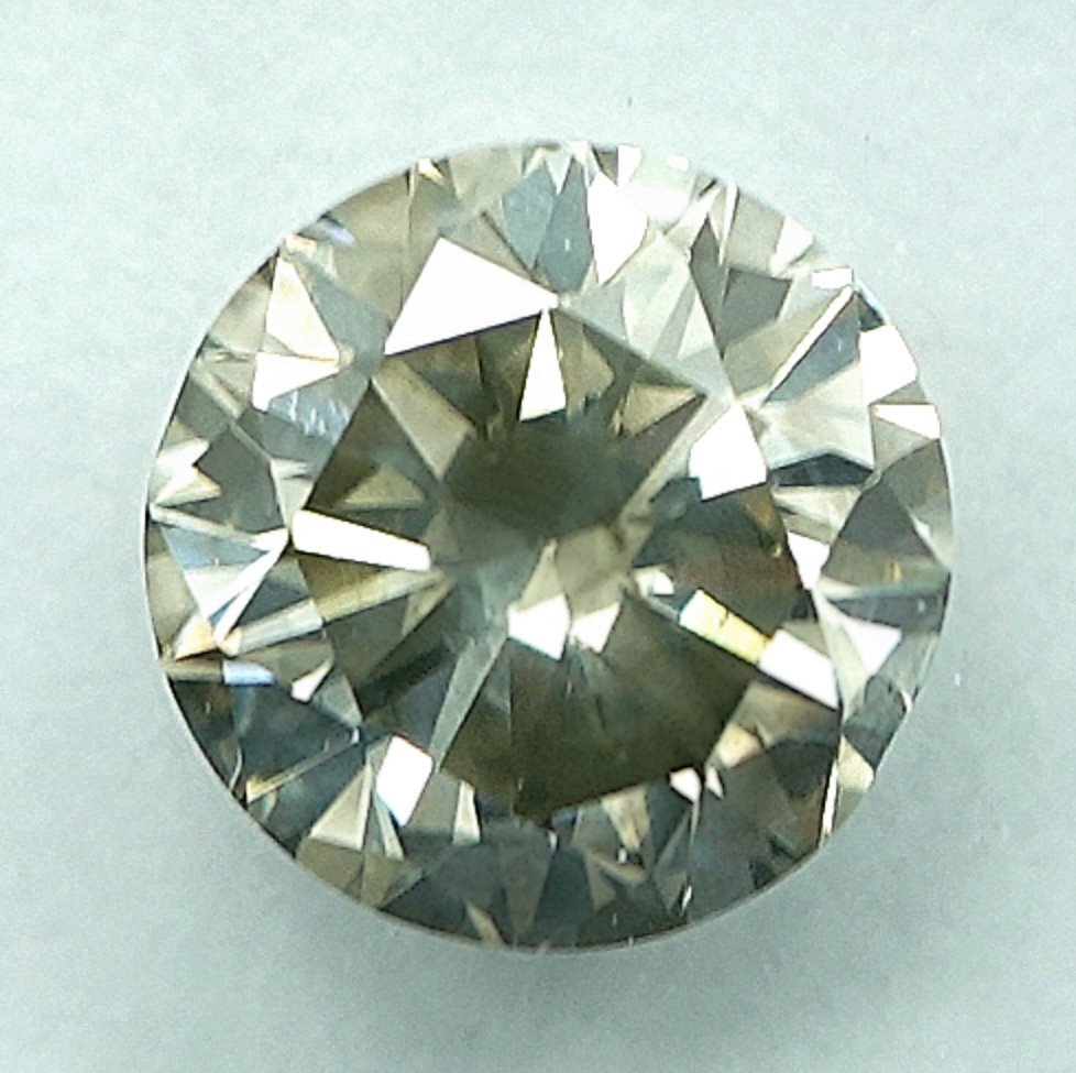 1 pcs 钻石  (天然色彩的)  - 1.05 ct - 圆形 - Fancy light 稍帶灰色的 黄色 - SI2 微内含二级 - 国际宝石研究院（IGI） #1.0
