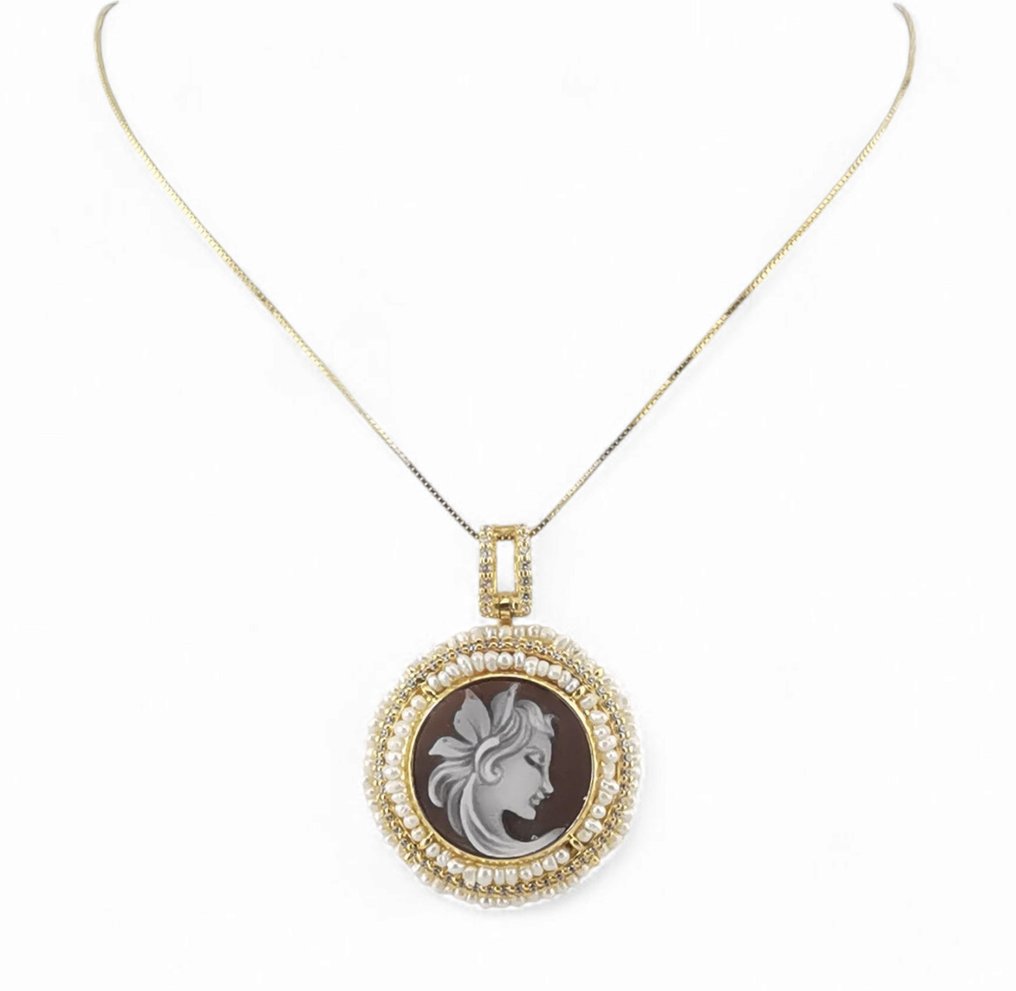 珍珠 - Argento 925 - Cameo - 意大利手工艺 #1.0