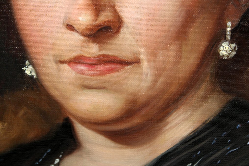 Federico Molina Albero (1905-1981) - Retrato de dama con estola #4.3