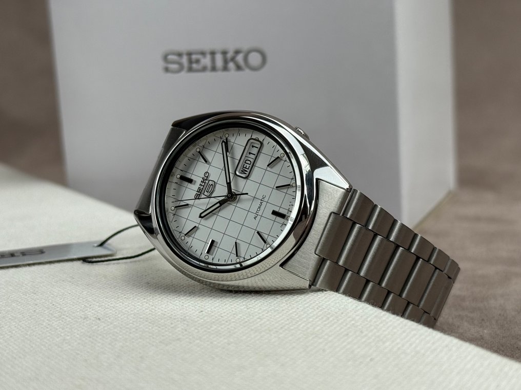 Seiko - 5 Automatic Day Date Grid Dial - No reserve price - SNXF05 - Men - 2020+  #4.3