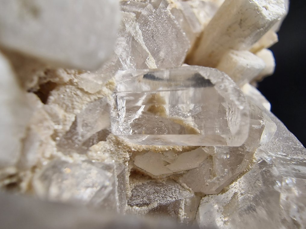 Topazio Con ortoclasio, quarzo XXL - Altezza: 115 mm - Larghezza: 115 mm- 1040 g - (1) #1.0