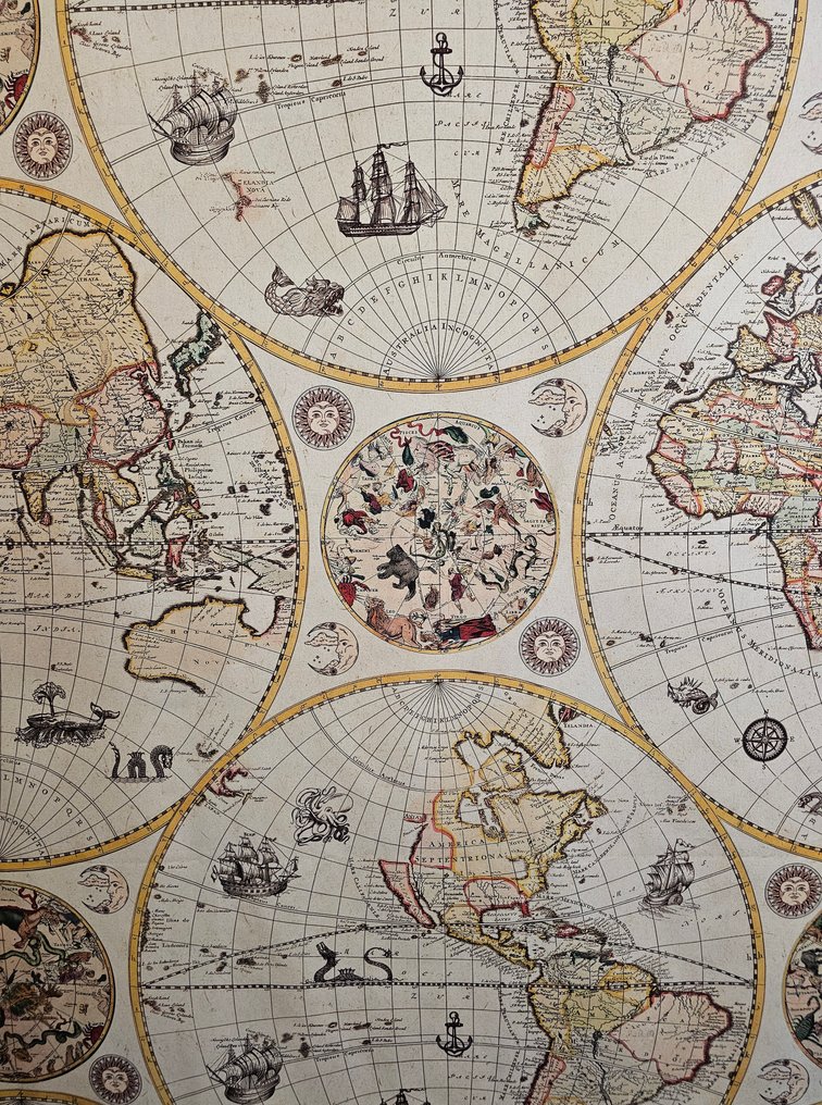 300x280cm! Νέος Σχεδιασμός! Υφασμάτινο με αποκλειστικό Χάρτη Αρχαίας Χαρτογραφίας! Καλλιτεχνικοί - Ύφασμα  - 300 cm - 280 cm #4.3