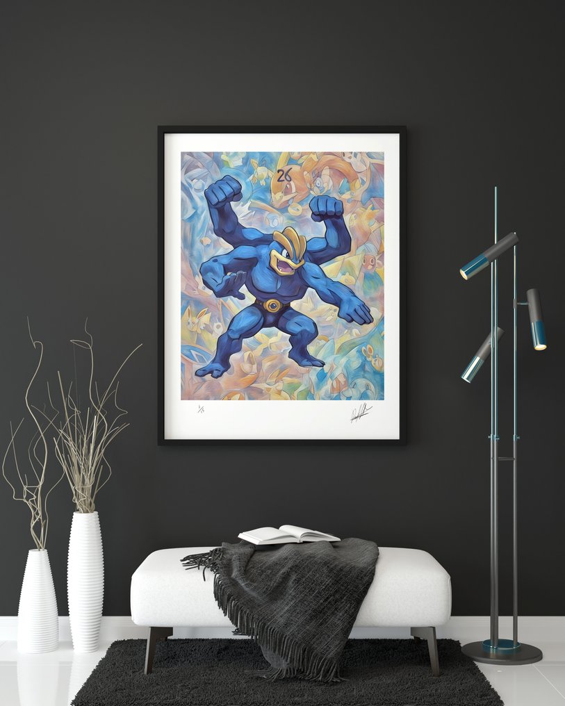 Raffaele De Leo - Edizione limitata -/30 Giclèe fine art digital stamp-  Machamp - Squirtle 45x55  2025 #3.2