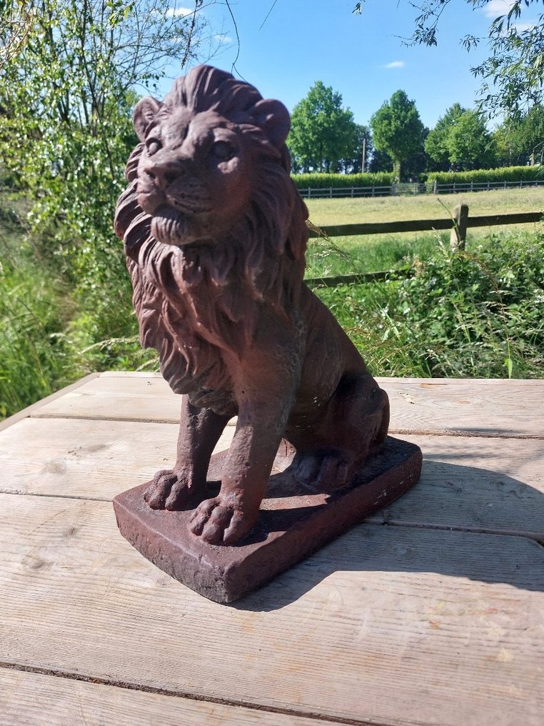 Statua, tuinbeeld leeuw - 35 cm - cast stone #2.1