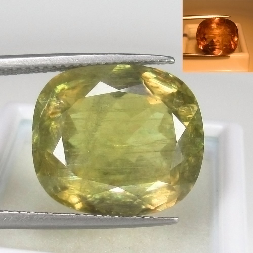 水硬铝石  - 16.67 ct - 国际有色宝石协会（ICA GemLab） - 变色 Diaspore #1.0