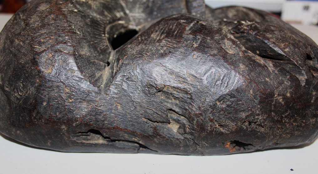 Large wooden shamanic mask - Himalaya - Nepal #4.3