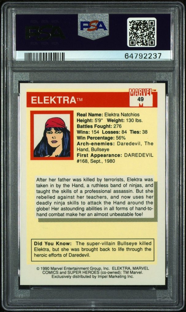 Marvel - 1 Graded card - Marvel Superstars - PSA 10 #1.0