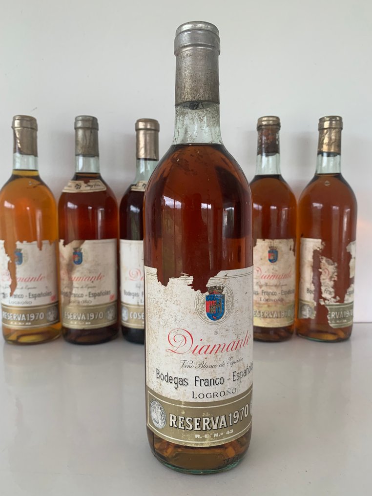 1970 Bodegas Franco-Españolas, Diamante - Rioja Reserva - 6 Bottles (0.75L) #3.2