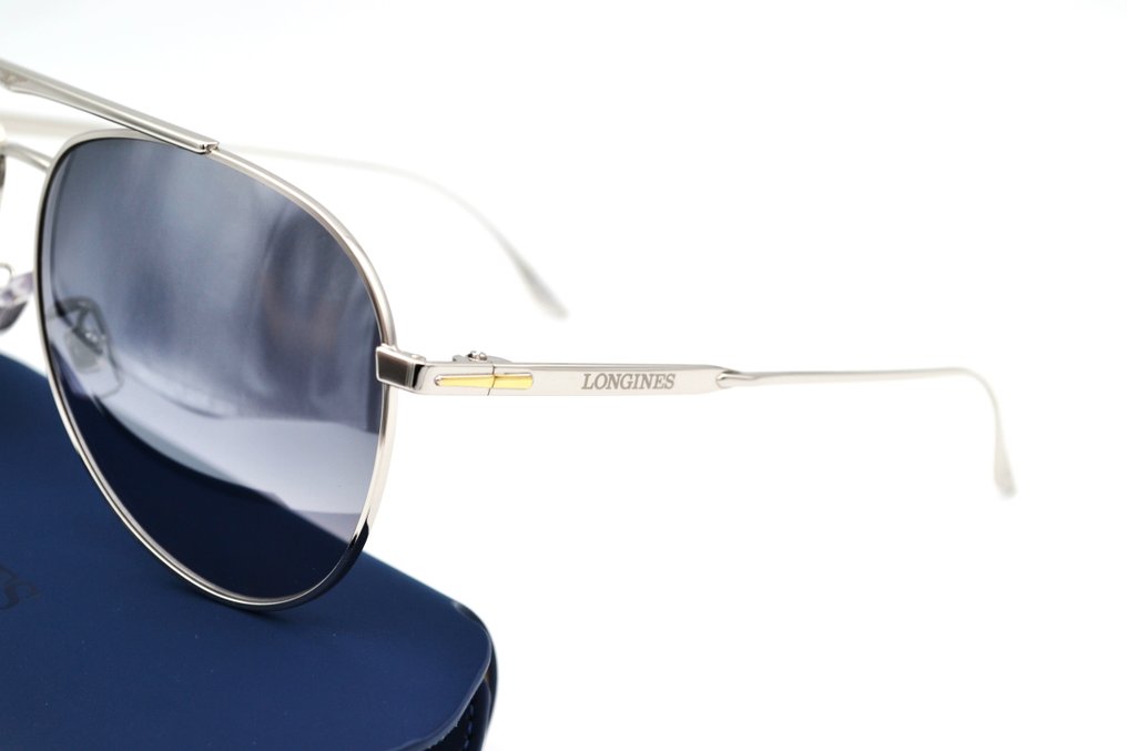 Other brand - LONGINES - LG0005H 16C - Silver Aviator Design & Silver Lenses By Zeiss - Gold Longines Details - - 太阳镜 #1.0