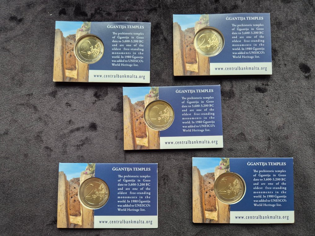 Malta. 2 Euro 2016 "Ggantija" (5 stuks) (Zonder Minimumprijs) #1.0