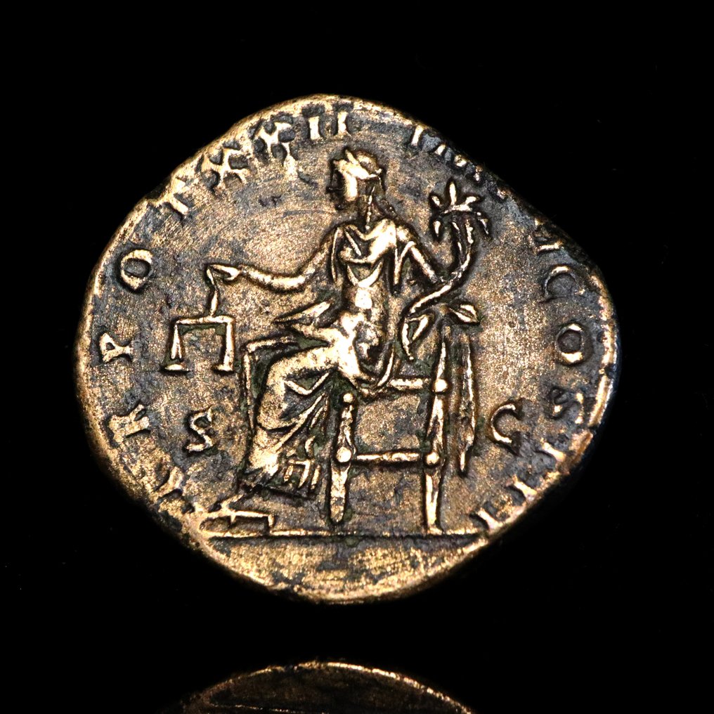 Impero romano. Marcus Aurelius (AD 161-180). Sestertius Roma - Aequitas #1.0