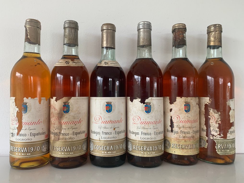 1970 Bodegas Franco-Españolas, Diamante - Rioja Reserva - 6 Bottles (0.75L) #1.0