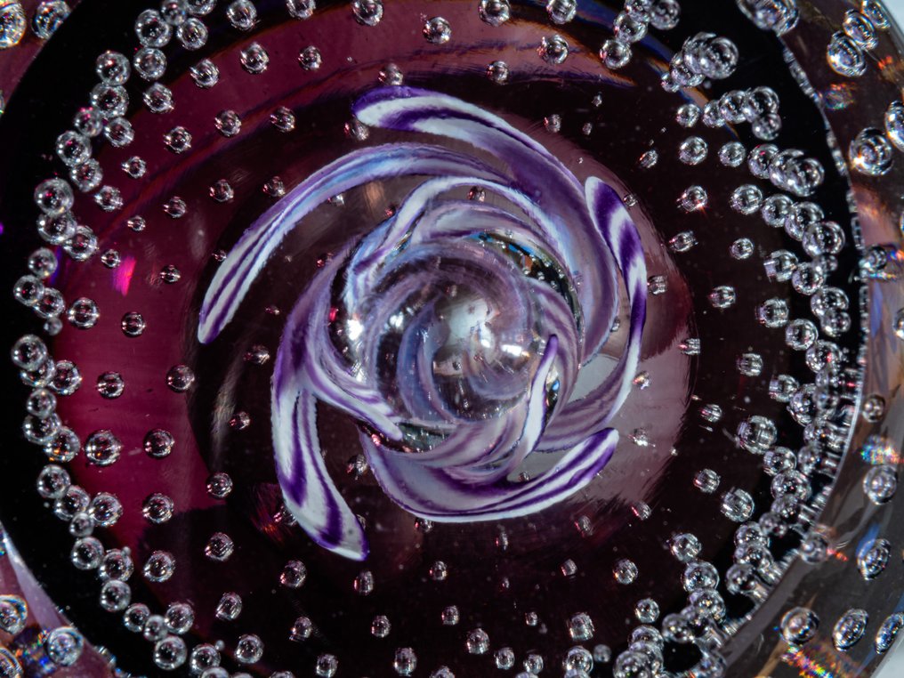 Caithness Glass - Stuart Cumming - 纸镇 - "Lilac Pool" (Ltd. Edition 1992) - Ø 7,8 cm - 玻璃 #2.1