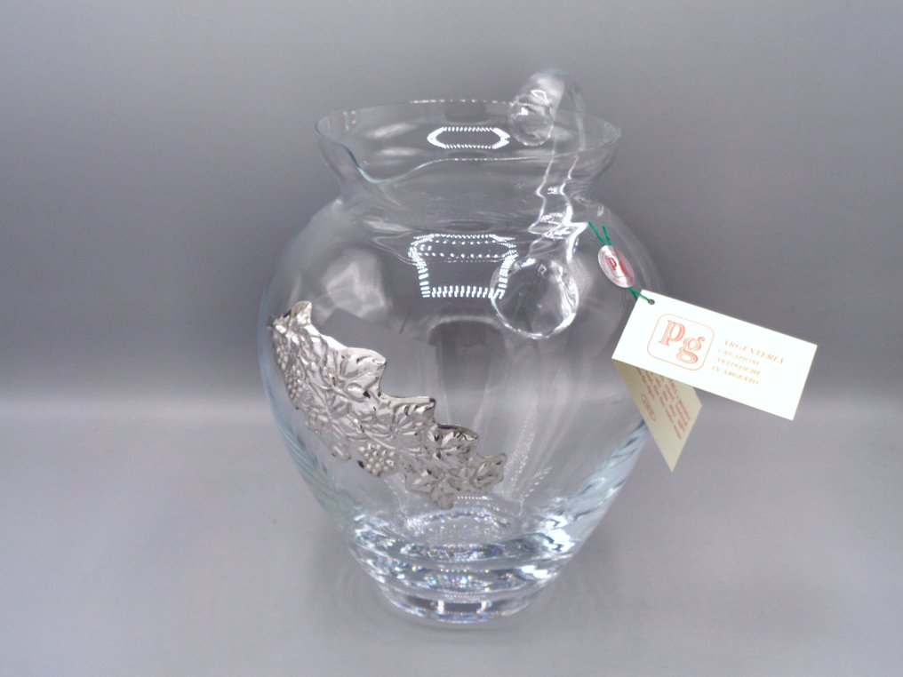 PG-MIANI Argenteria - Brocca - .925 argento, e vetro soffiato #3.2