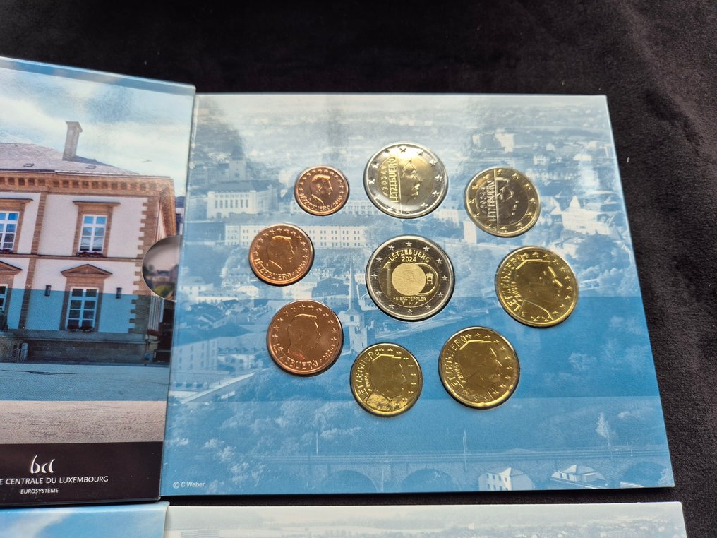 Luxemburgo. Year Set (BU) 2024 "Luxembourg" (incl. 2 euro "Bon pour 1 Franc" + "Guillaume II") (2 sets) (Sem preço de reserva) #3.2