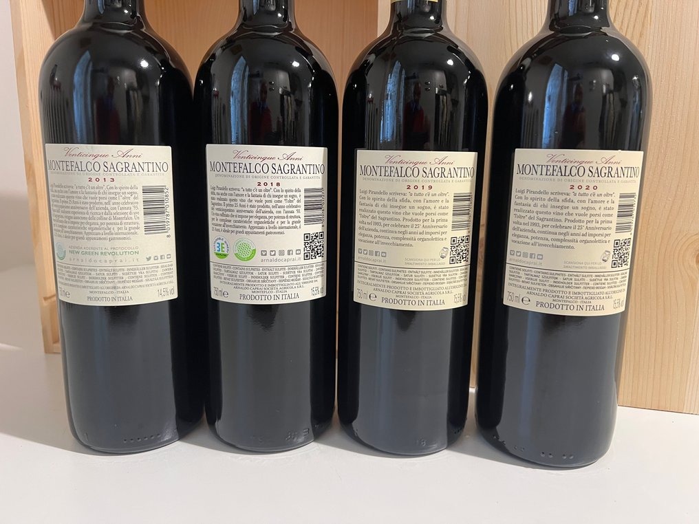 2012, 2013, 2018, & 2020 Arnaldo Caprai Sagrantino 25 anni - Umbria DOCG - 4 Bottles (0.75L) #3.2