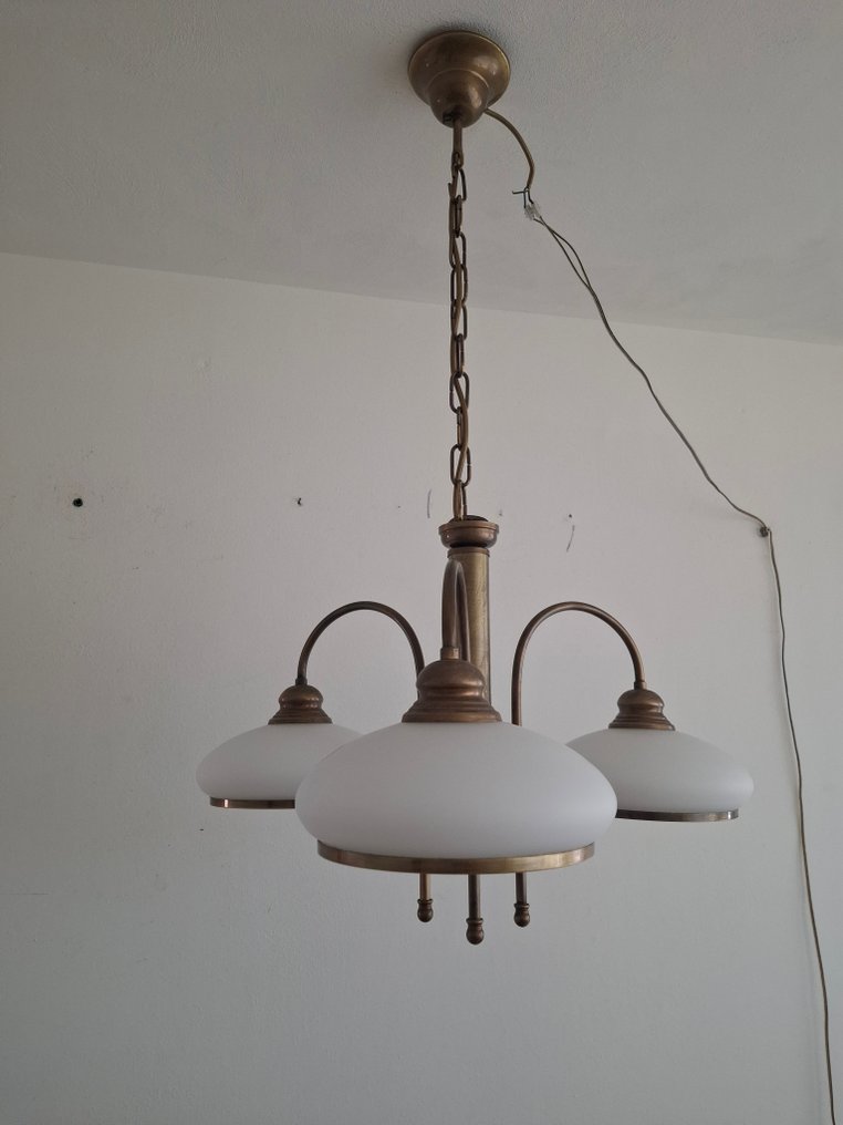 Riippuva lamppu - Kolmivartinen riippuvalaisin - Kupari, Lasi #1.0