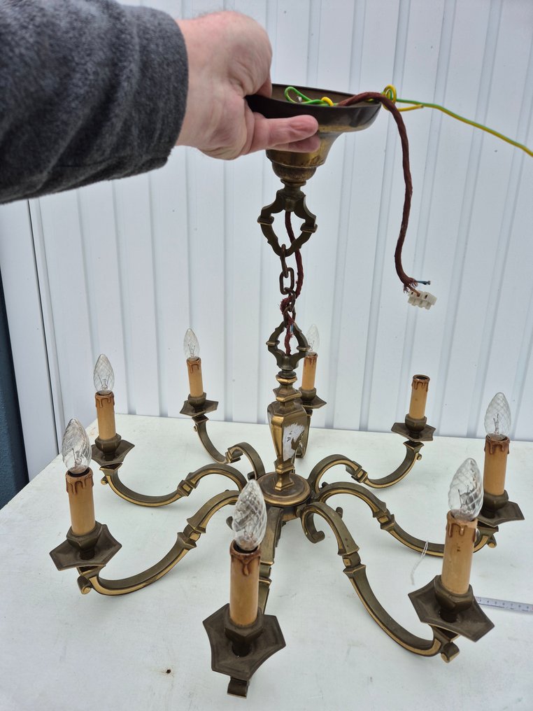 Onbekend - 枝形吊灯 - 铜绿青铜 - 重型铜制吊灯 #1.0