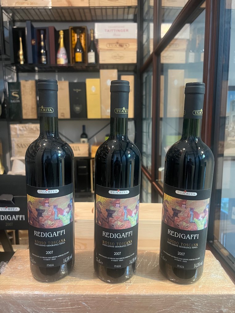 2007 Tua Rita Redigaffi - Τοσκάνη IGT - 3 Bottles (0.75L) #1.0