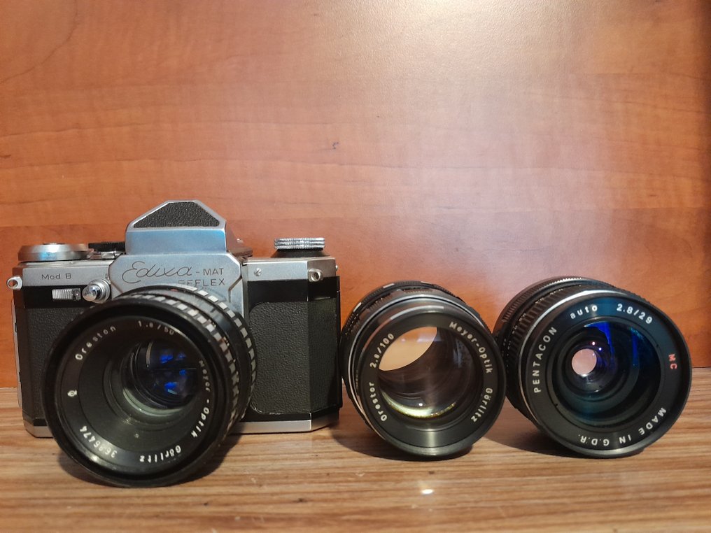 Edixa -Mat Reflex Model B + 29 / 50 / 100mm + acc. | Single lens reflex camera (SLR) #1.0