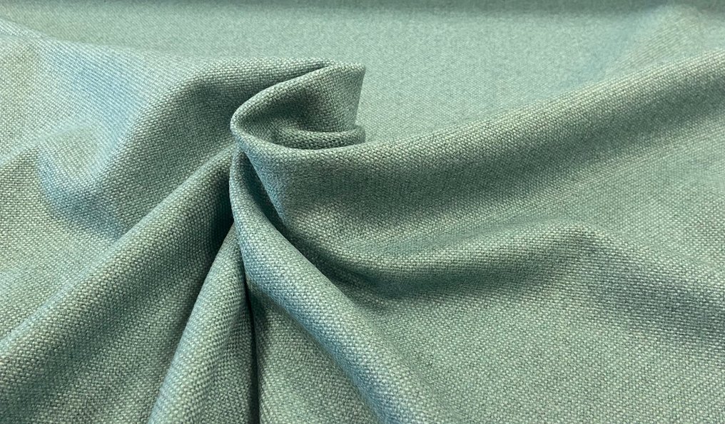 Μαλακό υφαντό πλεγμένο μείγμα μαλλιού, θαλασσί, κατασκευασμένο στην Ιταλία. - Ύφασμα ταπετσαρίας  - 450 cm - 140 cm #1.0