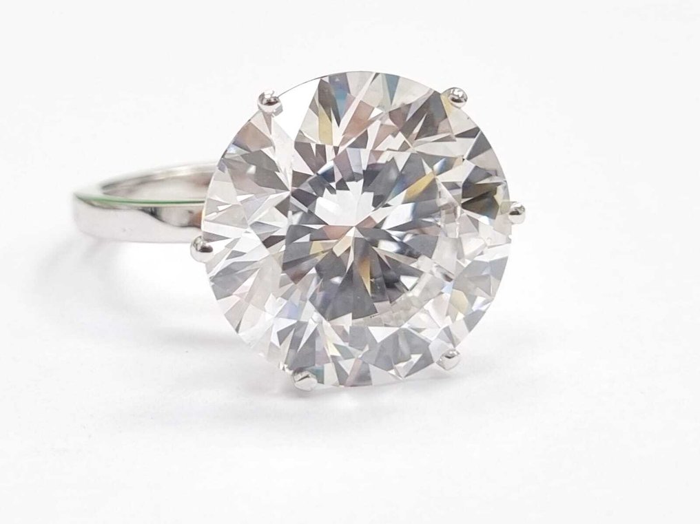 Δαχτυλίδι αρραβώνων - 18 καράτια Λευκός χρυσός - 12.03ct. tw. Διαμάντι (Εργαστηριακής καλλιέργειας) #1.0