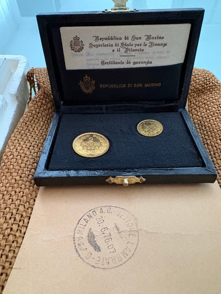 圣玛利诺. 1 Scudo / 2 Scudi 1975  (没有保留价) #1.0