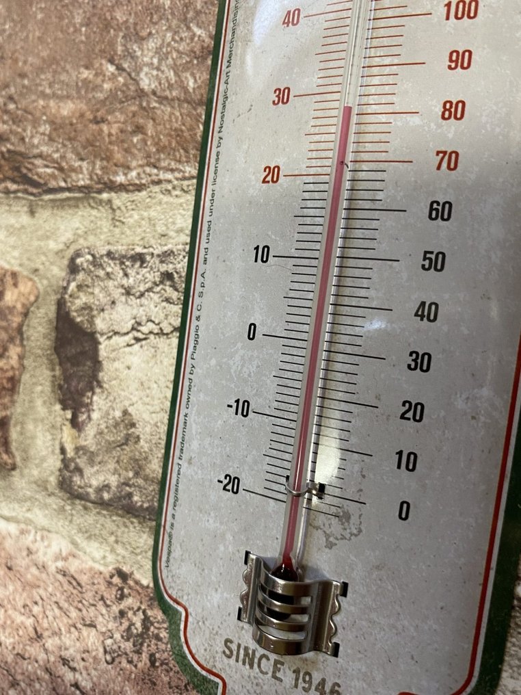 Vintage Style Piaggio Vespa Thermometer - Collectible Wall Decor - Michelin Bibendum | Michelin Man - Θερμόμετρο - Μέταλλο - Κλασική Piaggio Vespa #1.0