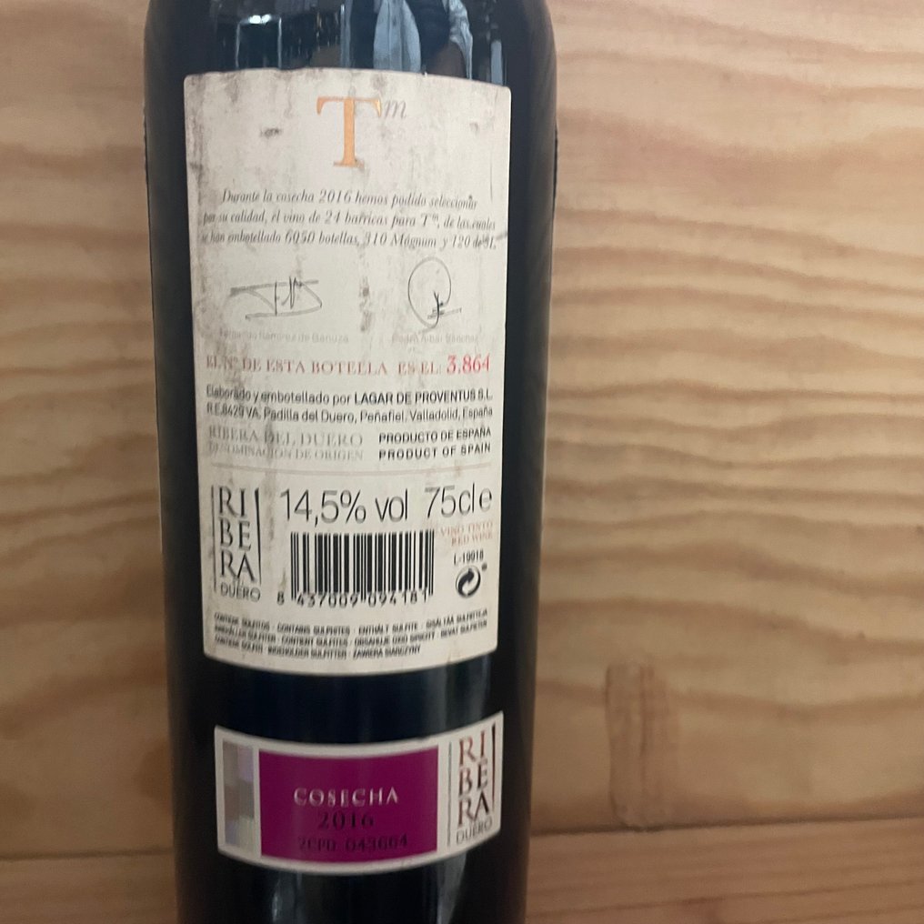 2016 Tr3smano, TM - Ribera del Duero - 1 Bottle (0.75L) #2.1