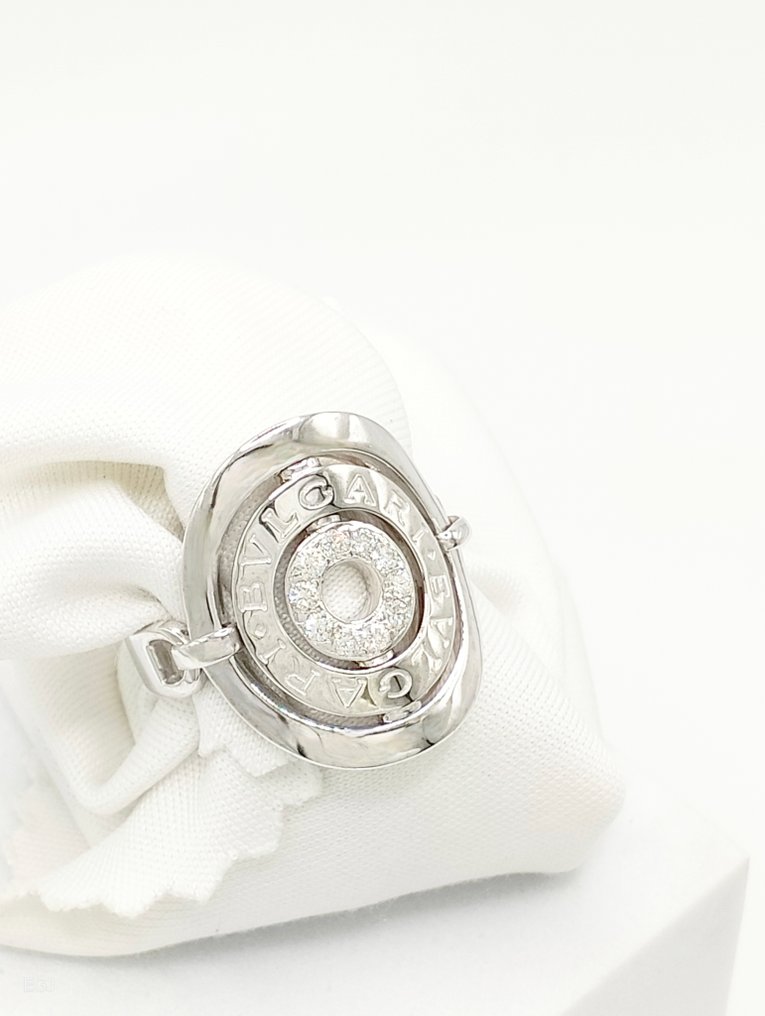 Bvlgari - Ring - 18 karaat Witgoud Diamant (Natuurlijk)  #1.1