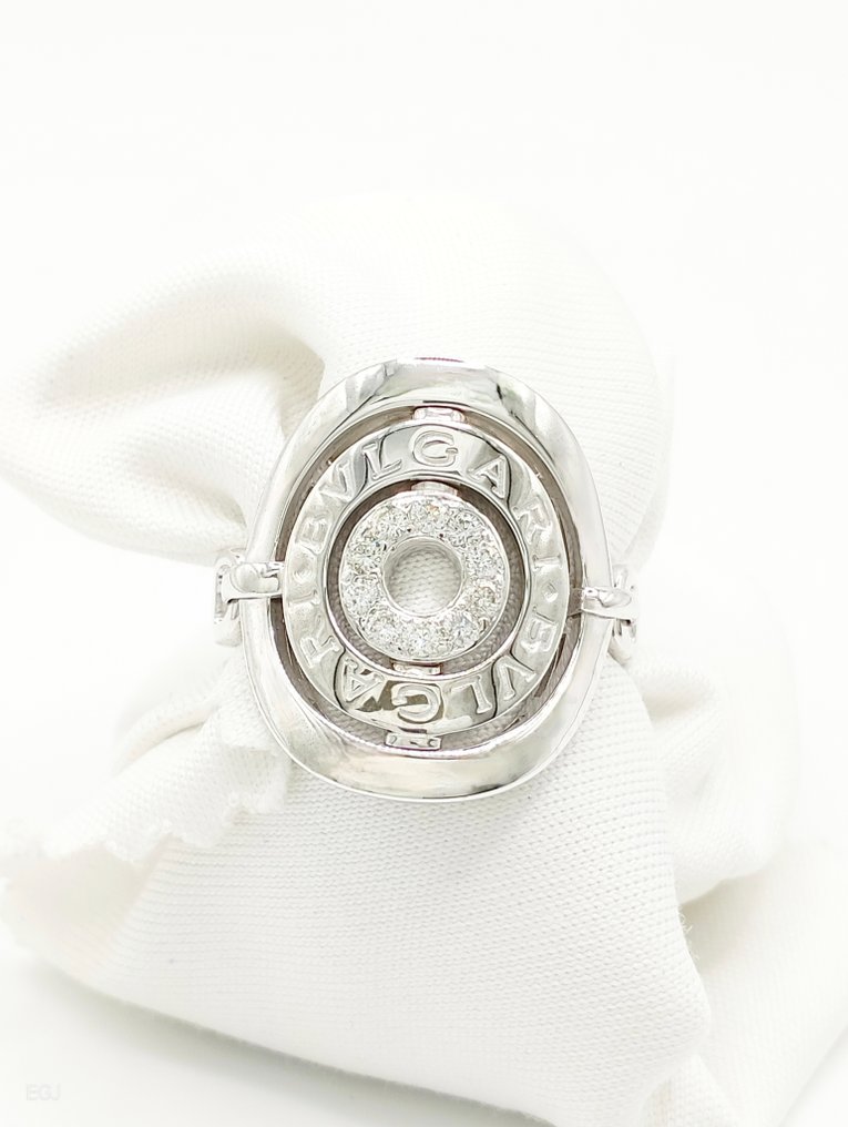 Bvlgari - Ring - 18 karaat Witgoud Diamant (Natuurlijk)  #2.1