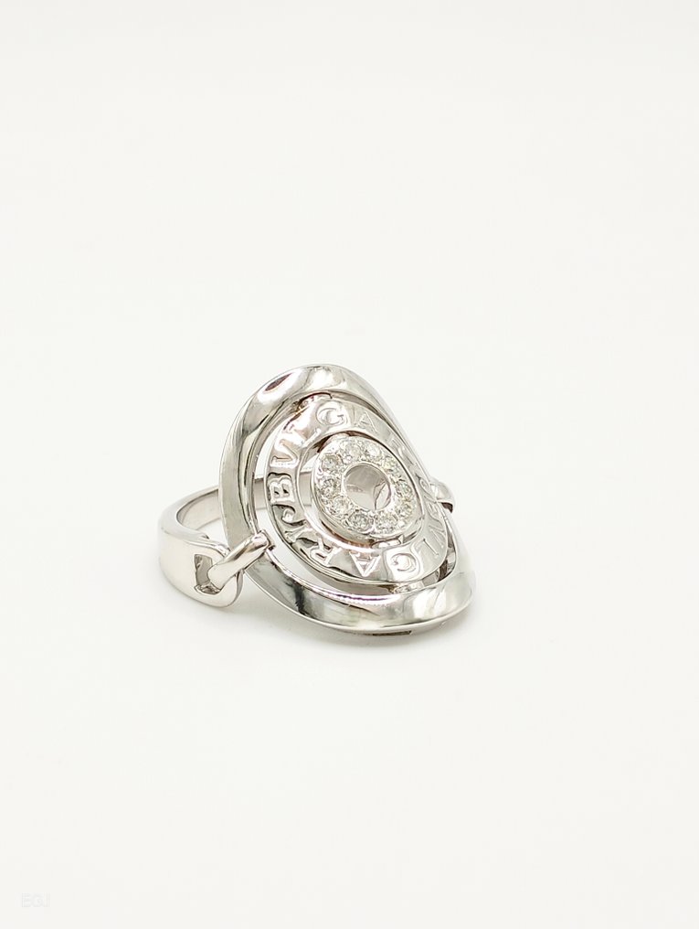 Bvlgari - Ring - 18 karaat Witgoud Diamant (Natuurlijk)  #1.2