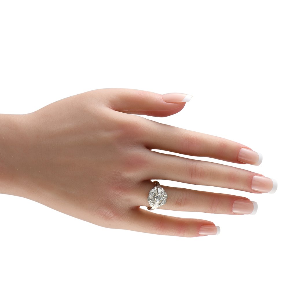 戒指 古董1.27克拉钻戒, 白金 - 1.27ct. tw. #2.1