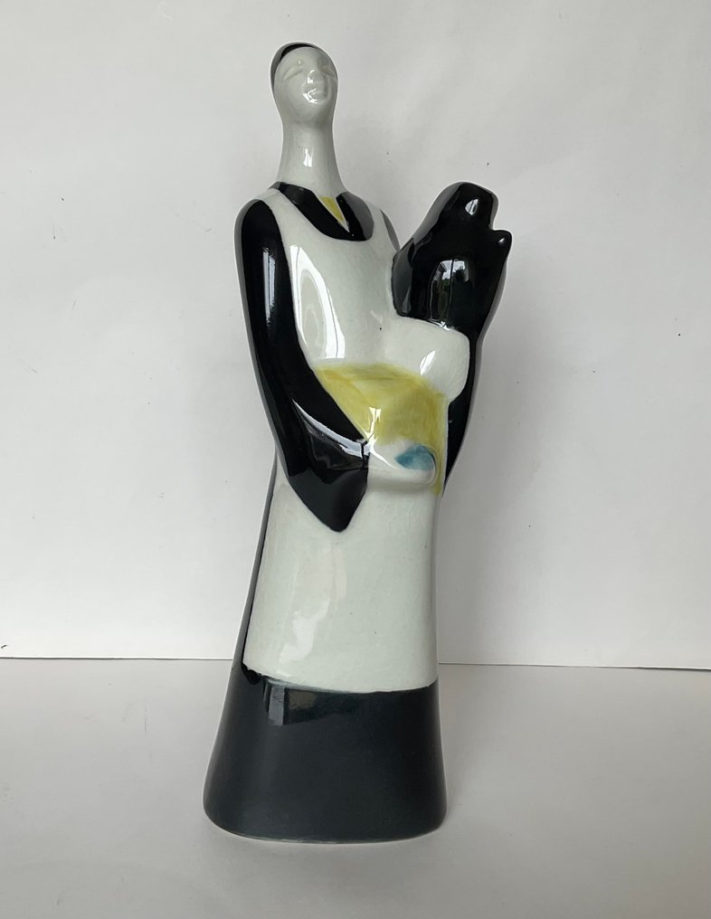 Artwork - Hassan Heshmat (1920 - juli 2006) - 雕塑, Vrouw - 26.2 cm - 瓷 #1.0