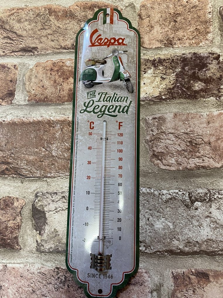 Vintage Style Piaggio Vespa Thermometer - Collectible Wall Decor - Michelin Bibendum | Michelin Man - Θερμόμετρο - Μέταλλο - Κλασική Piaggio Vespa #1.0