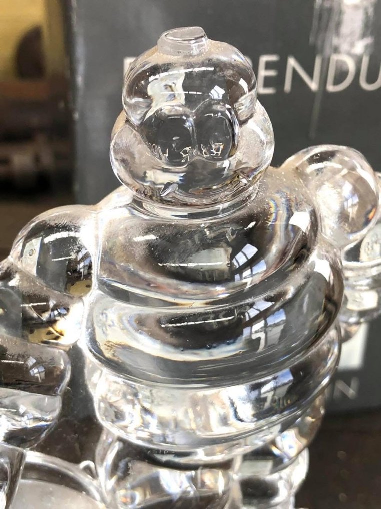 Crystal Desk Clock - Michelin - Ultra-Rare Vintage Michelin Crystal Clock – Complete with Box – Collector’s Dream! #3.2