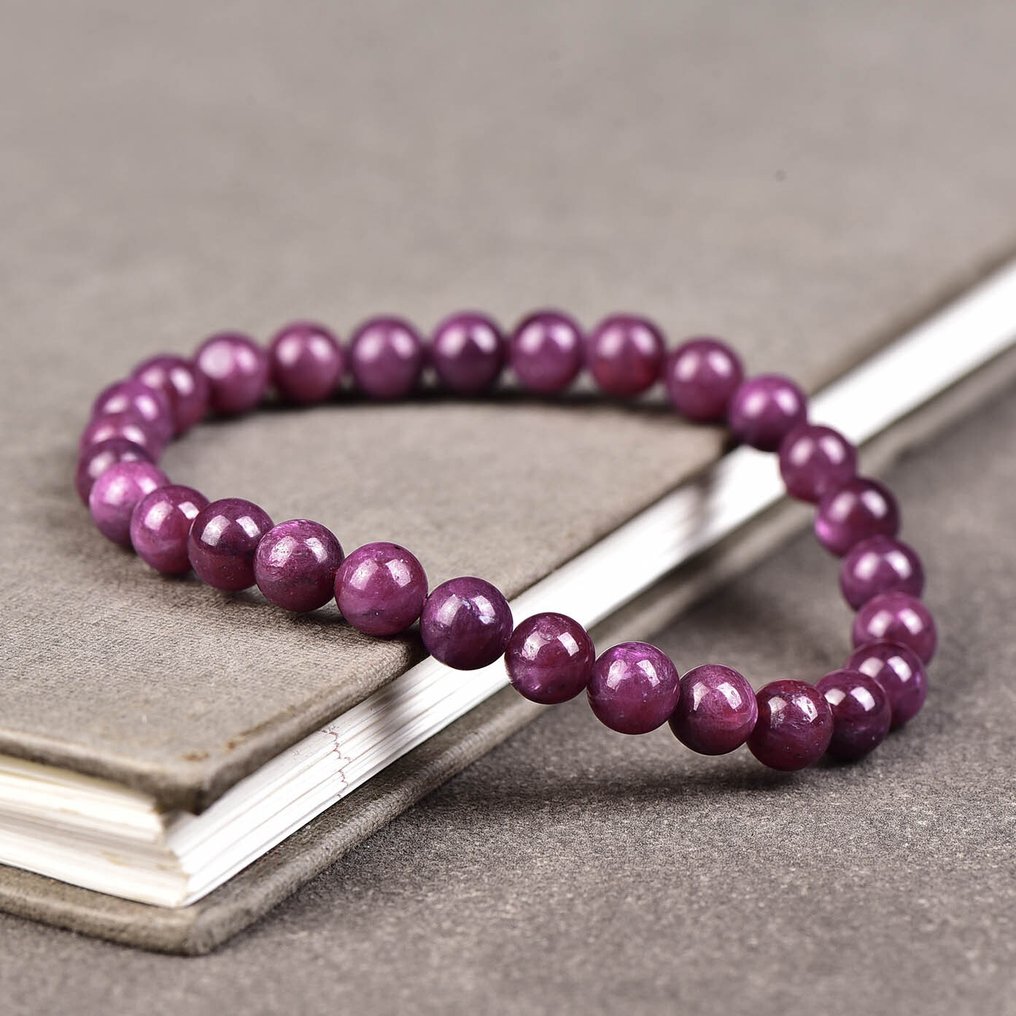 Χωρίς Απόθεμα - Πιστοποίηση ALGT - Σωληνωτός Βραχιόλι με Υψηλής Ποιότητας Φυσική Ρουμπί Τέλεια Συγχώνευση της Φυσικής Ομορφιάς και της Τεχνίτη- 19.66 g #1.0