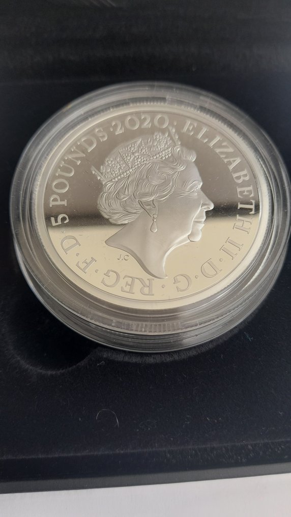 Storbritannien. 5 Pounds 2020 Three standing female figures, Ireland, England, and Scotland, 2 Oz #3.2
