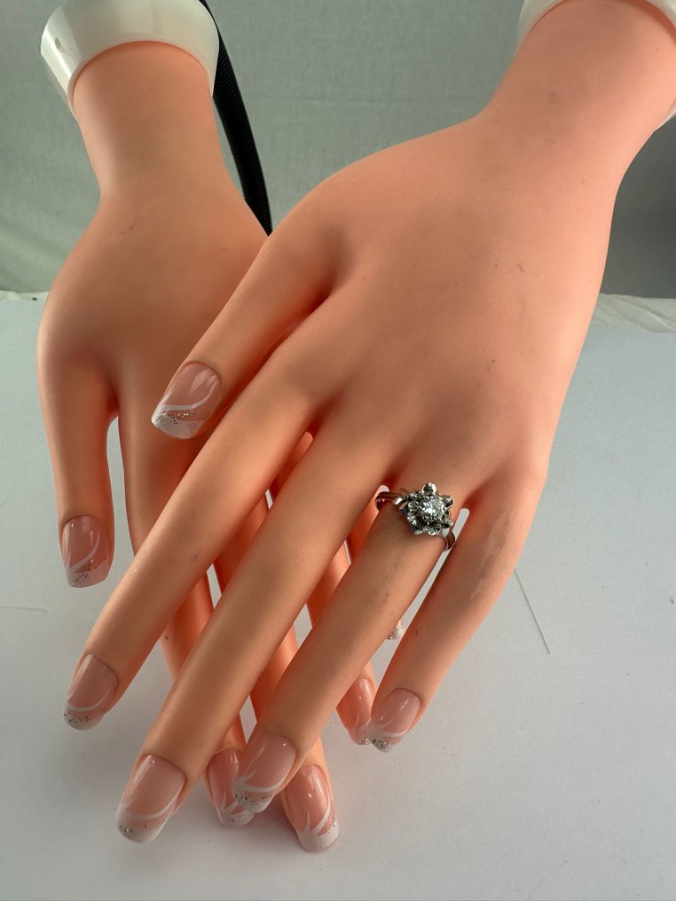 Βραδινό δαχτυλίδι - 18 καράτια Λευκός χρυσός - 0.48ct. tw. Διαμάντι (Φυσικό) - Διαμάντι - 0,48 Solitaire RS 56 18K #2.1