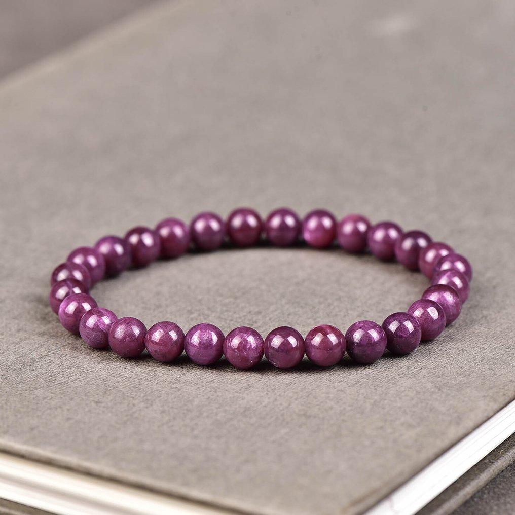 Χωρίς Απόθεμα - Πιστοποίηση ALGT - Σωληνωτός Βραχιόλι με Υψηλής Ποιότητας Φυσική Ρουμπί Τέλεια Συγχώνευση της Φυσικής Ομορφιάς και της Τεχνίτη- 19.66 g #4.3