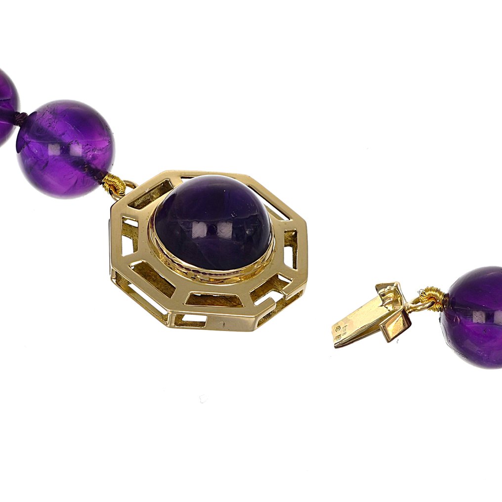 项链 - 18K包金 黄金 紫水晶 #4.3