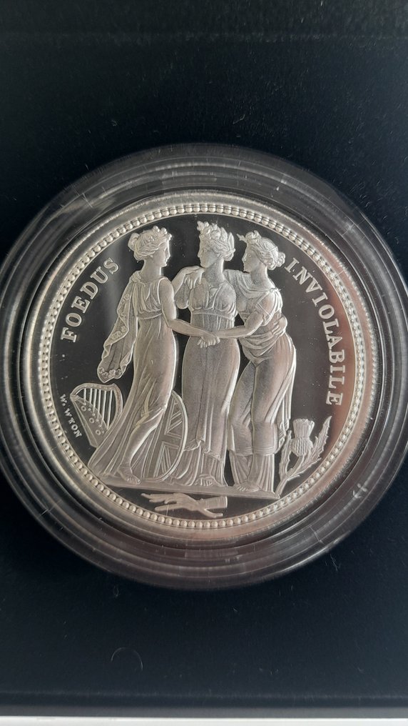 Storbritannien. 5 Pounds 2020 Three standing female figures, Ireland, England, and Scotland, 2 Oz #1.0