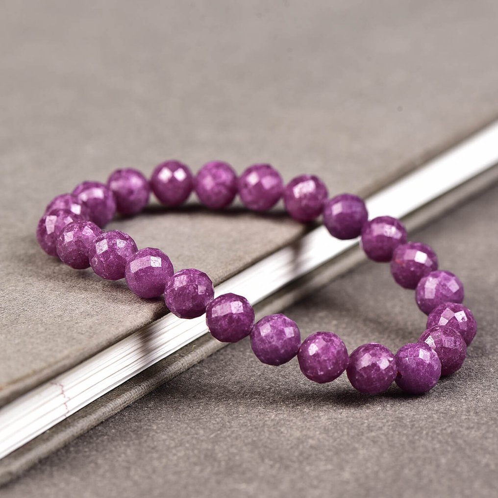 Χωρίς Απόθεμα - Πιστοποίηση ALGT - Σωληνωτός Βραχιόλι με Υψηλής Ποιότητας Φυσική Ρουμπί Τέλεια Συγχώνευση της Φυσικής Ομορφιάς και της Τεχνίτη- 23.09 g #1.0