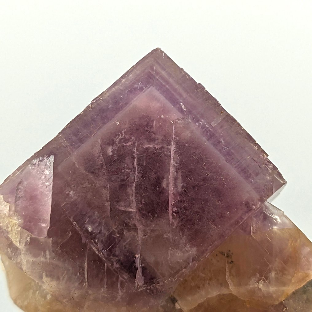 Fluorite Viola with ghosts, England. Crystal - Height: 60 mm - Width: 47 mm- 173 g #1.0