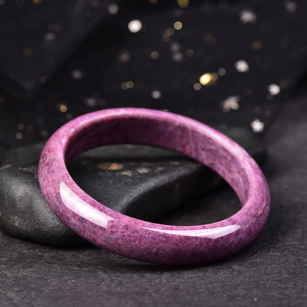 ALGT Certified - Exclusive and High-Quality Natural Ruby Bangle - Meticulously Cut and Polished from a Single Stone- 76.41 g #4.3